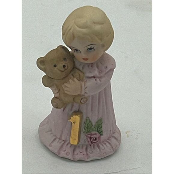 Growing Up Birthday Girls #1 Figurine Porcelain 1981 by Enesco   This beautiful - Picture 1 of 6